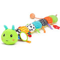 Baby Sensory Toys 0-6 Months Music Animal Stuffed Plush Caterpillar Toy for Infant 0-3-6-12 Month Old Tummy Time with Mirror Crinkle Rattle Toys for Newborn Boys Girls Shower Birthday Gifts