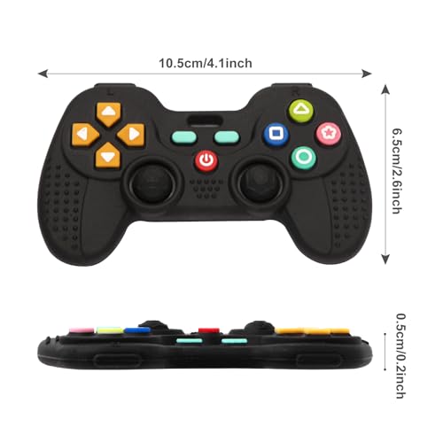 2 Pack Silicone Teething Toys for Babies 0-6 Months, Teethers for Babies 6-12 Months, Remote Teether for Baby, Sensory Toys for Babies, Baby Chew Toys KLW8808