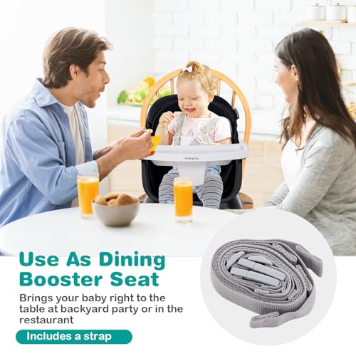 Baby High Chair, 8 in 1 Convertible Highchair for Babies & Toddlers | Booster Seat | Table and Chair Set | Building Block Table | Toddler Chair with Safety Harness, Removable Tray (Black)