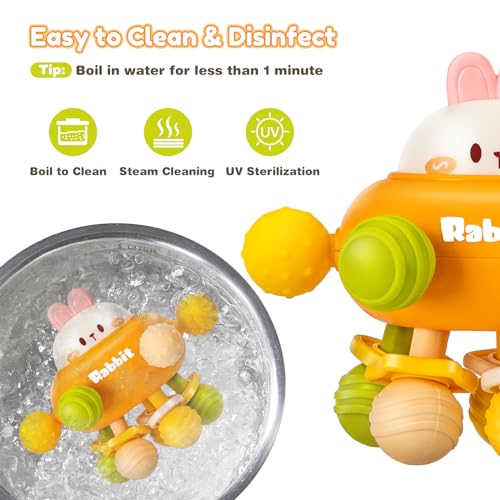 Baby Montessori Sensory Toys for 0-6 6-12 Months, Baby Teether Teething Toys for Babies 0 3 6 9 12 18 Months, Newborn Infant Learning Developmental Toys Gifts for 1 2 Year Old Boys Girls