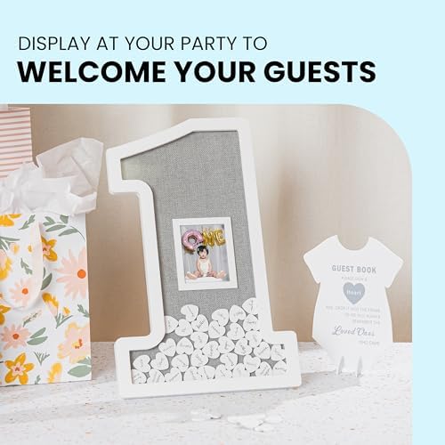 Adorable First Birthday Decorations - Guest Book Alternative for a 1st Birthday Celebration, 1st Birthday Boy or Baby Girl 1st Birthday Decorations