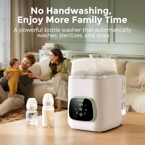KleanPal Pro Baby Bottle Washer, Sterilizer & Dryer - All-in-One Cleaning Machine for Bottles, Pump Parts & Baby Essentials - Time-Saving & Effortless Care