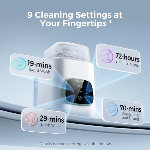 KleanPal Pro Baby Bottle Washer, Sterilizer & Dryer - All-in-One Cleaning Machine for Bottles, Pump Parts & Baby Essentials - Time-Saving & Effortless Care
