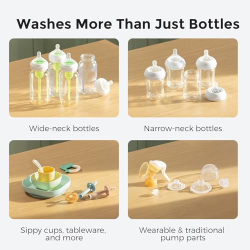 KleanPal Pro Baby Bottle Washer, Sterilizer & Dryer - All-in-One Cleaning Machine for Bottles, Pump Parts & Baby Essentials - Time-Saving & Effortless Care