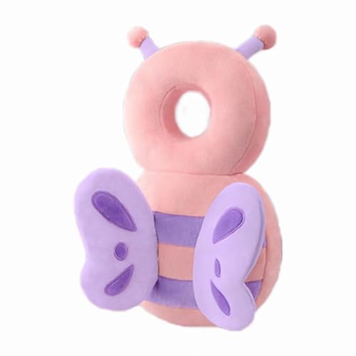Baby Head Protection Backpack, Toddler Walking Head Protector, Adjustable Head Protector Pad Safety Cushion (Pink)