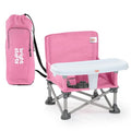 Pop 'N Sit Portable Booster, Indoor/Outdoor Use, Floor Seat with Feeding Tray, Pink, 6 Mos - 3 Yrs