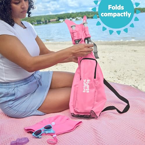 Pop 'N Sit Portable Booster, Indoor/Outdoor Use, Floor Seat with Feeding Tray, Pink, 6 Mos - 3 Yrs