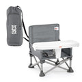 N Sit Portable Booster Seat, 3-in-1 Floor Seat, Travel High Chair & Toddler Booster with Feeding Tray, Indoor/Outdoor, Grey, 6 Months–3 Years