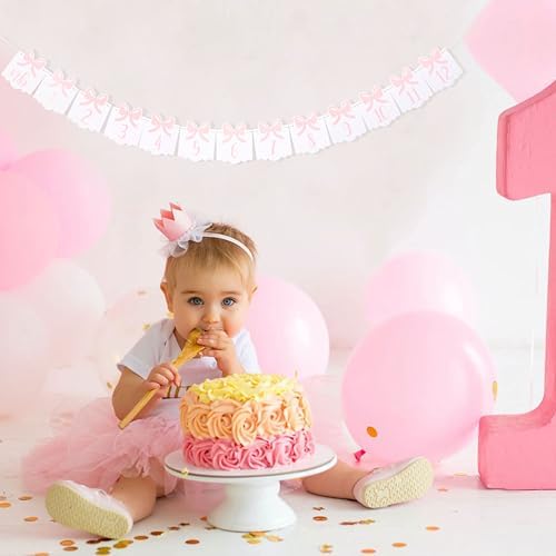 12 Month Bow Photo Banner - Milestone Bow Banner, Newborn To 12 Months, 1st Birthday Photo Banner For Baby From Newborn To 12 Months