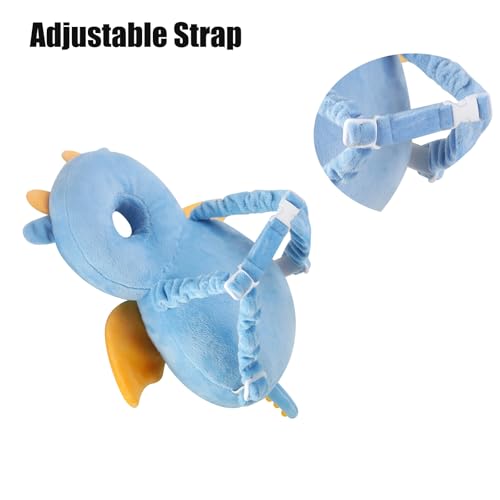 Baby Head Protection Backpack, Toddler Walking Head Protector, Adjustable Head Protector Pad Safety Cushion (Blue)