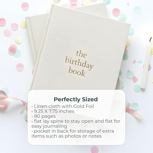 Baby Memory Book & Photo Album by Duncan & Stone | Baby Gift for New Mom | Boy or Girl Milestone Scrapbook for new Mom | First Year Journal for New Baby-Gold Dust (80 Pages)