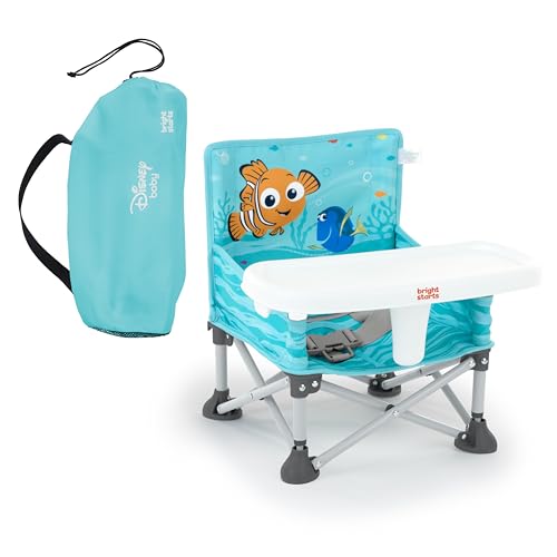 Disney Finding Nemo Pop 'N Sit Portable Booster, Indoor/Outdoor Use, Floor Seat with Feeding Tray, 6 Mos - 3 Yrs