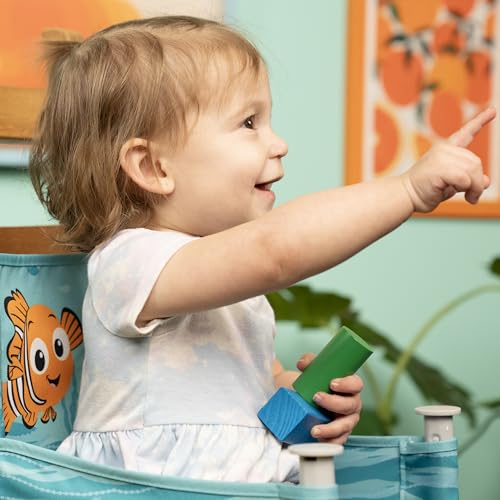 Disney Finding Nemo Pop 'N Sit Portable Booster, Indoor/Outdoor Use, Floor Seat with Feeding Tray, 6 Mos - 3 Yrs