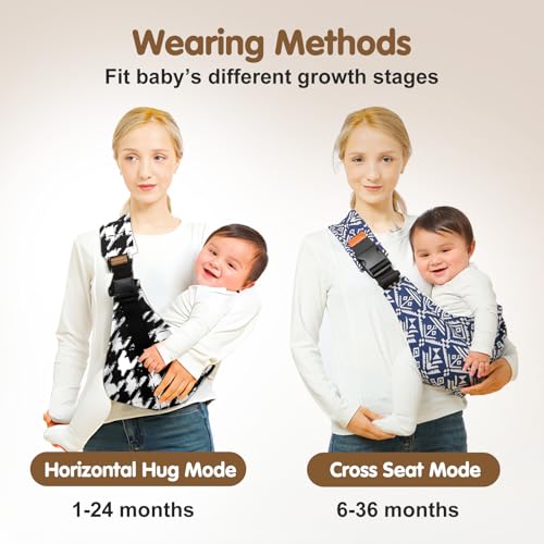 Baby Sling Carrier,Toddler Carrier, 2026 New Baby Carrier Newborn to Toddler,Portable Lightweight Non-Slip Hip Seat Carrier 10-30lbs(Black)