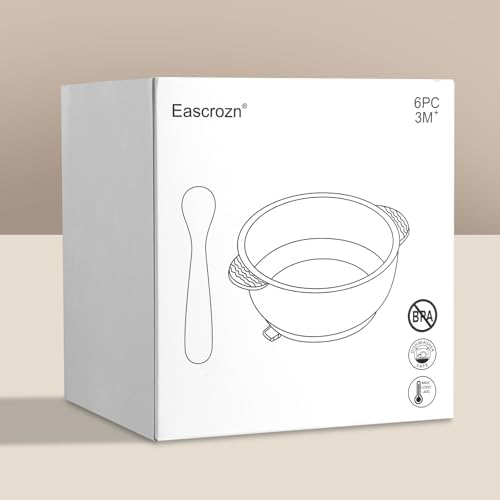Silicone Baby Feeding Set, 3 Pack Baby Bowls with Suction and 3 Pack Baby Spoons for Babies Toddlers Kids, BPA Free, Baby Utensils Feeding Supplies, Microwave and Dishwasher Safe