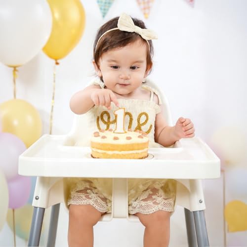 Baby Girl 1st Birthday Clothes One Year Old Tulle Romper Sleeveless Bodysuit Cake Smash Outfits