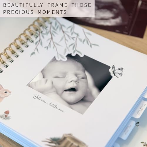 Baby Memory Book for Boy or Girl - First 5 Year Keepsake Album from Pregnancy to Age Five - Baby Book to Record Baby's Milestones and Photos - 1st Gender Neutral Photo Books for Newborn Babies