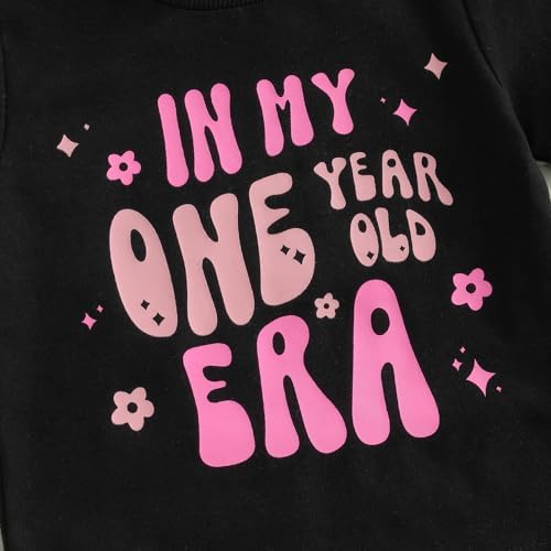 Baby Girl First Birthday Outfit In My One Year Old Era Top Short Sleeve 1st Birthday Shirt + Casual Shorts Set