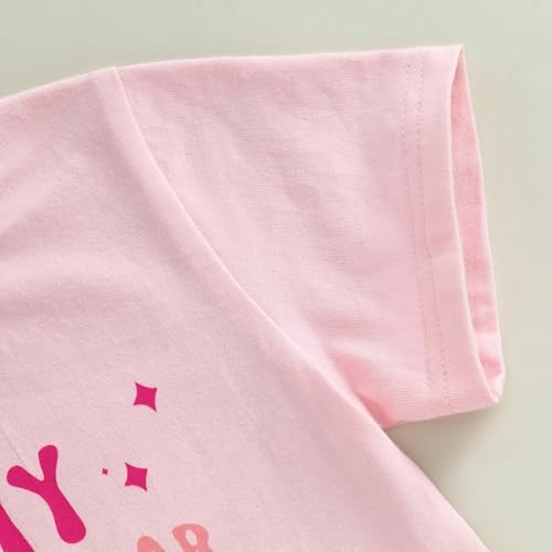 Baby Girl First Birthday Outfit In My One Year Old Era Top Short Sleeve 1st Birthday Shirt + Casual Shorts Set