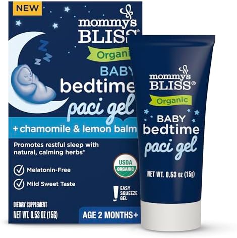 Organic Baby Bedtime Paci Gel, Promotes Restful Sleep*, Melatonin Free, Age 2 Months+, 0.53 Fl Oz