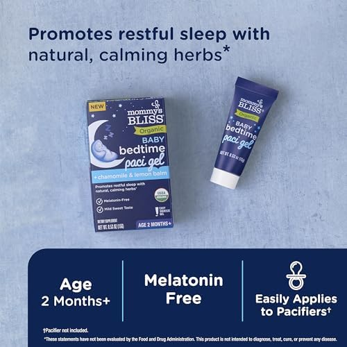 Organic Baby Bedtime Paci Gel, Promotes Restful Sleep*, Melatonin Free, Age 2 Months+, 0.53 Fl Oz