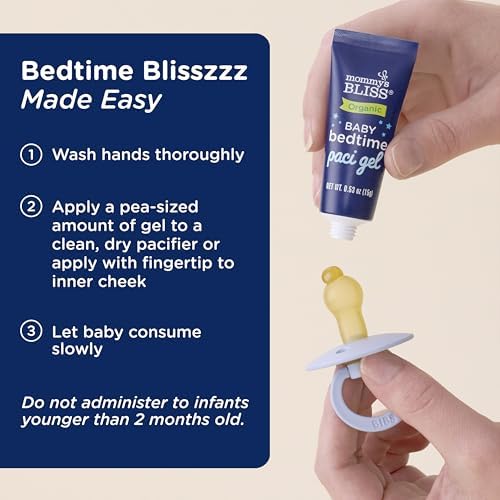 Organic Baby Bedtime Paci Gel, Promotes Restful Sleep*, Melatonin Free, Age 2 Months+, 0.53 Fl Oz