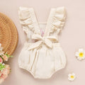 Baby Girls First Birthday Outfits Ruffle 1st Birthday Romper Backless Bodysuit Cake Smash Outfits
