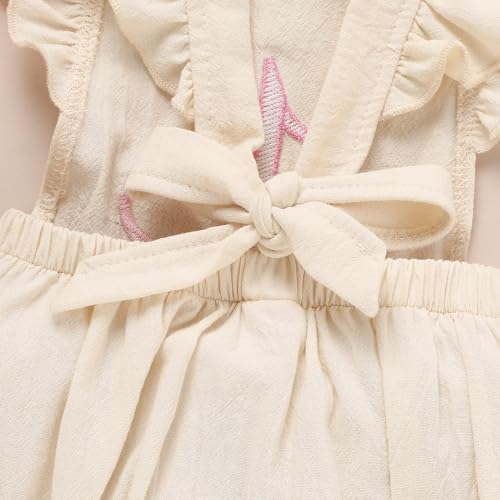 Baby Girls First Birthday Outfits Ruffle 1st Birthday Romper Backless Bodysuit Cake Smash Outfits