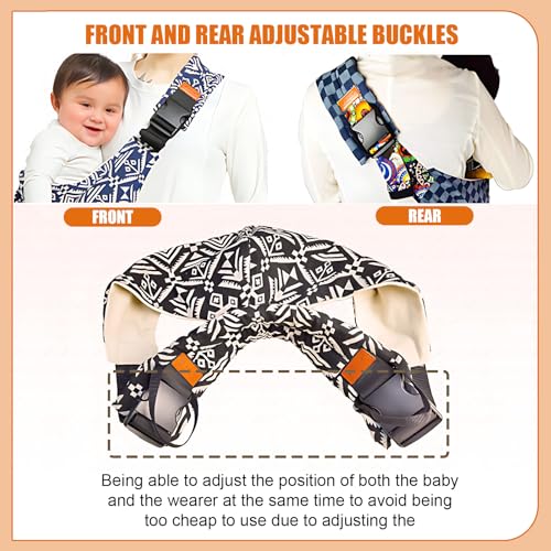 Baby Sling Carrier,Toddler Carrier,2026 New Baby Sling,Portable and Lightweight Sling,Non-Slip Hip Seat Carrying 10-30lbs(Black and White)