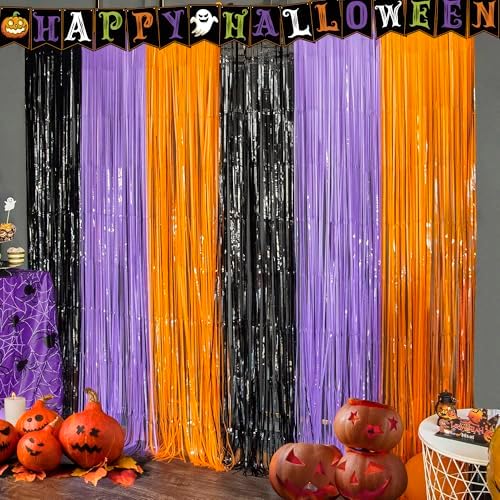 Halloween Decorations - Halloween Party Decorations | Trick or Treat Backdrop Banner for Wall Door | Halloween Birthday Party Favors Supplies Indoor Outdoor
