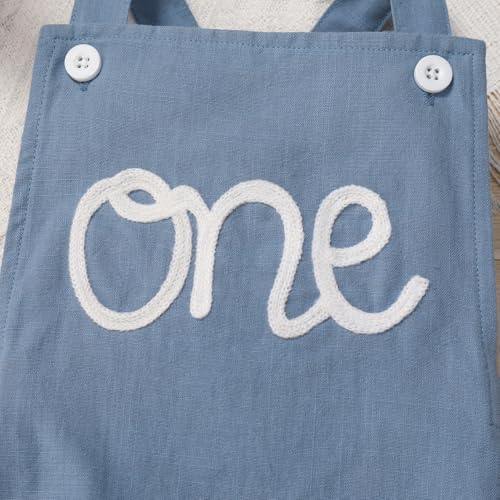 Baby Girls Boys Boho 1st Birthday Outfit Backless Overalls Romper for Cake Smash Photo Shoot