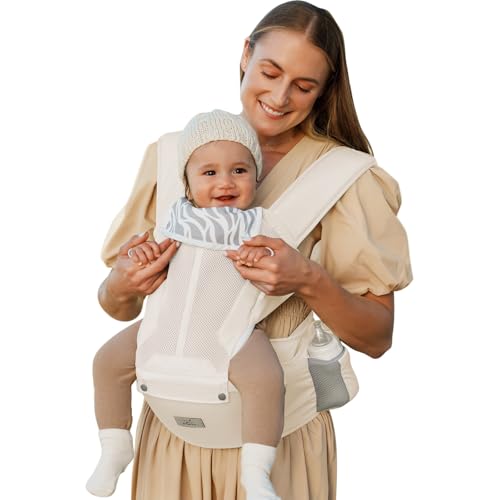 Baby Carrier, Baby Wearing Carrier Newborn to Toddler - Ergonomic, Plus Size Friendly, Cozy and Breathable Baby Carrier with Hip seat for 7-50lbs