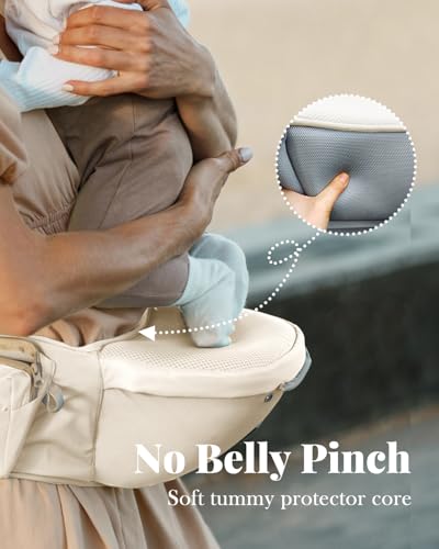 Baby Carrier, Baby Wearing Carrier Newborn to Toddler - Ergonomic, Plus Size Friendly, Cozy and Breathable Baby Carrier with Hip seat for 7-50lbs