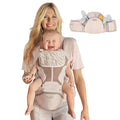 Pro Baby Carrier, Safety-Certified 6-in-1 Ultra Storage Baby Carrier Newborn to Toddler, Front & Back Baby Holder Carrier with Hip Seat, Soft Pink