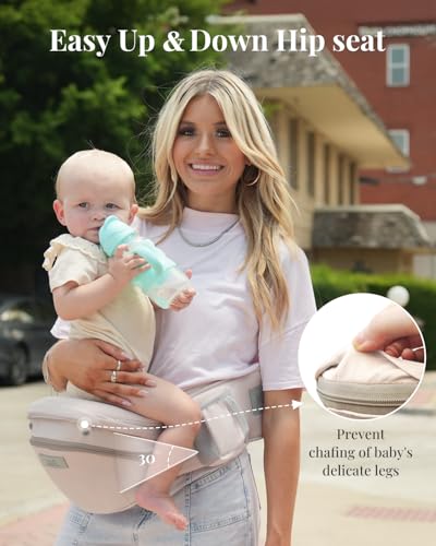 Pro Baby Carrier, Safety-Certified 6-in-1 Ultra Storage Baby Carrier Newborn to Toddler, Front & Back Baby Holder Carrier with Hip Seat, Soft Pink