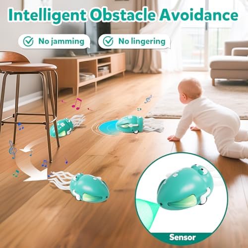 Dancing Squid Baby Toys 6-12 Months: Infant Tummy Time Toys, Crawling Octopus for Toddler 1 2 3 Year Old, 1st Birthday Gift with Music and Light