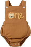 Baby Girls Boys Boho 1st Birthday Outfit Backless Overalls Romper for Cake Smash Photo Shoot