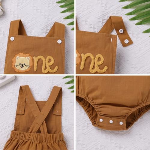 Baby Girls Boys Boho 1st Birthday Outfit Backless Overalls Romper for Cake Smash Photo Shoot