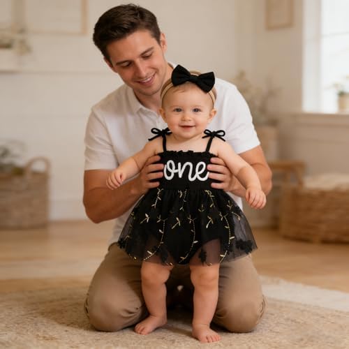 Baby Girl 1st Birthday Clothes One Year Old Tulle Romper Sleeveless Bodysuit Cake Smash Outfits
