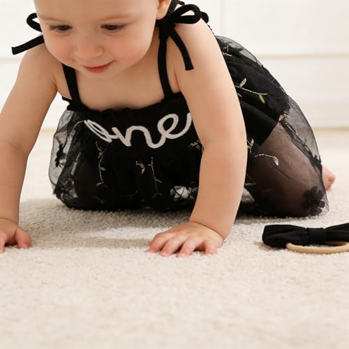 Baby Girl 1st Birthday Clothes One Year Old Tulle Romper Sleeveless Bodysuit Cake Smash Outfits