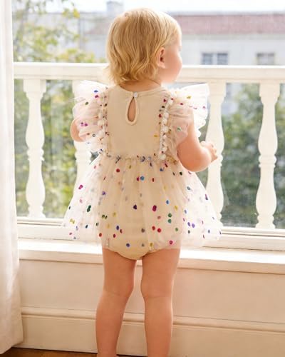 Baby Girl 1st Birthday Outfit First Clothes One Year Old Gifts Romper Tulle Summer Dress Bodysuit Cake Smash Outfits