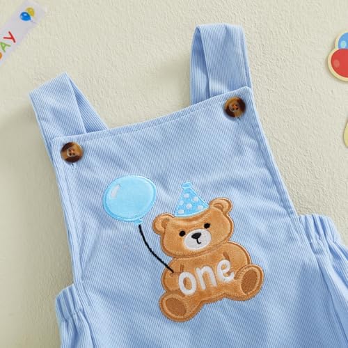Baby Boy Birthday Outfit Half/One Animal Embroidery Romper Backless Bodysuit Jumpsuit Overalls Cake Smash Outfit