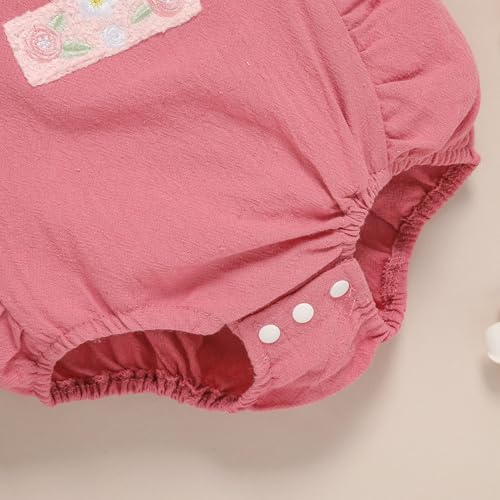 Baby Girls First Birthday Outfits Ruffle 1st Birthday Romper Backless Bodysuit Cake Smash Outfits