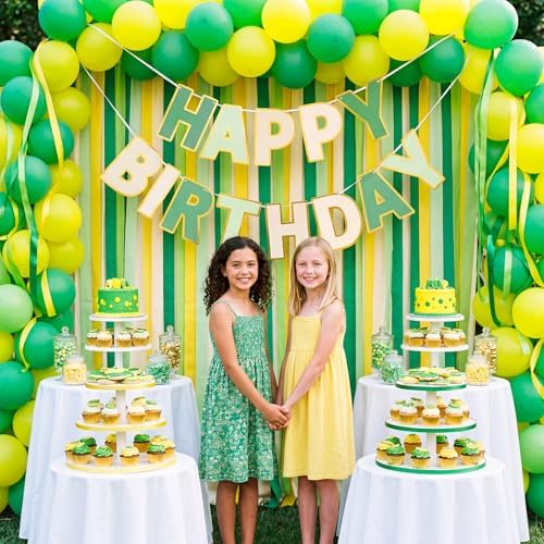Happy Birthday Banner - 9ft Pre-Strung Happy Birthday Sign for Women, Men, Girls, Boys - No DIY Birthday Decorations & Party Supplies(Sage Green)
