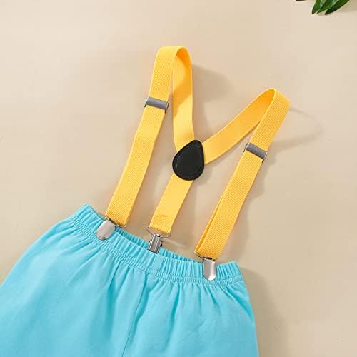 Baby Boys 1st Birthday Outfit Cake Smash Bowtie Romper +Suspenders + Pants Set Photo Shoot Clothes