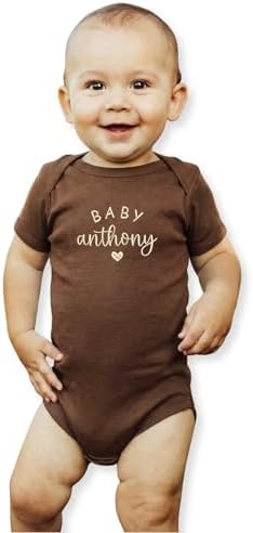 Custom Name Baby Onesie for Pregnancy Announcement First Grandchild – Newborn Baby Shower Birthday Family Keepsake