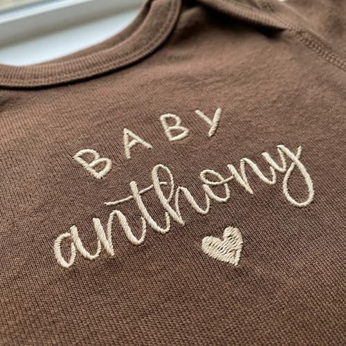 Custom Name Baby Onesie for Pregnancy Announcement First Grandchild – Newborn Baby Shower Birthday Family Keepsake