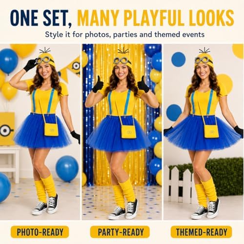 7 Pcs Halloween Costumes for Adults, Funny Adult Costumes for Women