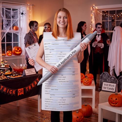 Halloween Job Application Form Felt Costume for Adult Multicolor