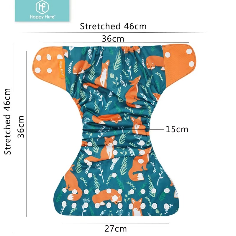 8 diapers+8 Inserts Baby Cloth Diapers One Size Adjustable Washable Reusable Cloth Nappy For Baby Girls and Boys